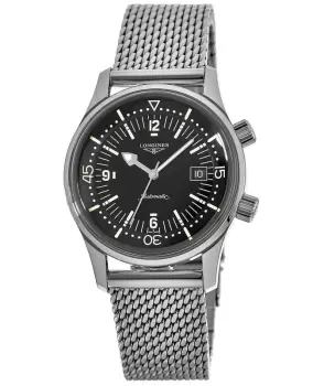 Longines Legend Diver Automatic 42mm Black Dial Steel Mens Watch L3.774.4.50.6 L3.774.4.50.6