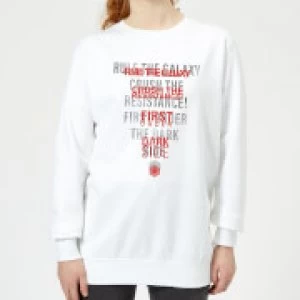 Image of Star Wars Dark Side Echo White Womens Sweatshirt - White - L