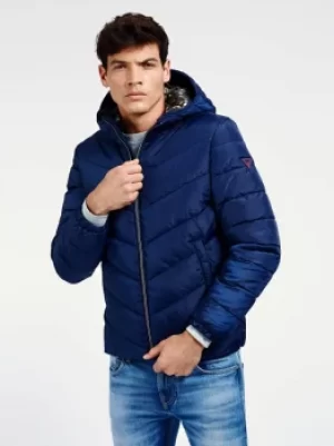 image of Guess Padded High Neck With Hood Puffer