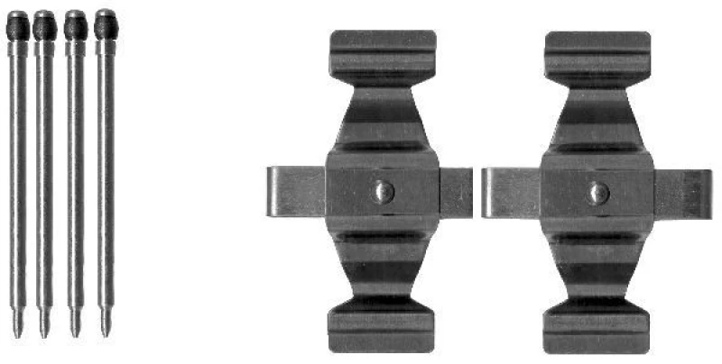 Image of HELLA Brake pad fitting kit HELLA 8DZ 355 203-121