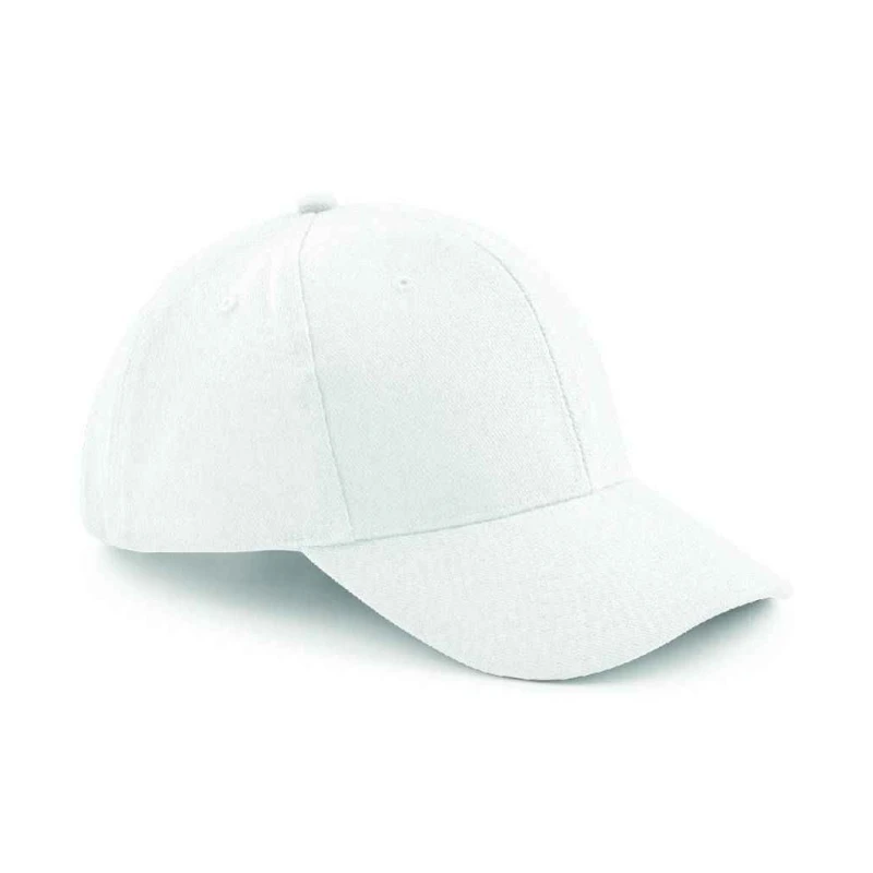Image of Beechfield Beechfield Pro-Style Brushed Cotton Heavy Cap in White White One Size Unisex 5063527874016