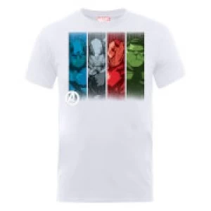 Image of Marvel Avengers Assemble Team Poses T-Shirt - White - L