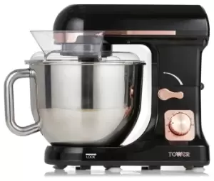 Image of Tower T12033RG Cavaletto Stand Mixer - Black & Rose Gold