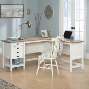 Image of Teknik Office Shaker Style L-Shaped Desk, Oak