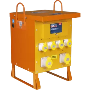 image of Sealey Single Phase Portable 110v Site Transformer 10Kva 240v