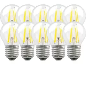 image of Harper Living 5 Watts E27 LED Bulb Clear Golf Ball Warm White Dimmable, Pack of 10