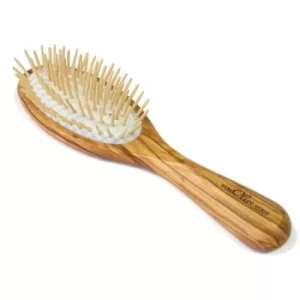 image of Hydrea London Olive Wood Anti Static Hair Brush