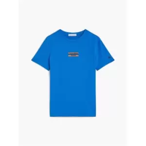 Image of Calvin Klein Jeans Mini Block Logo Ss T-Shirt - Blue