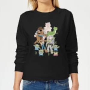 Image of Toy Story Group Shot Womens Sweatshirt - Black