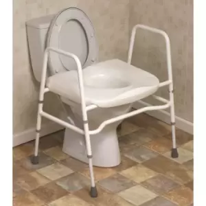 image of Nrs Healthcare Mowbray Toilet Seat And Frame - Extra Wide Floor- Fixed