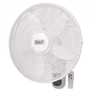 image of Sealey 18" 3 Speed Wall Fan with Remote Control