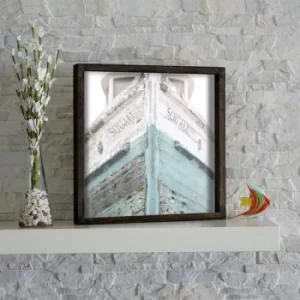 Image of KZM239 Brown White Mint Grey Decorative Framed MDF Painting