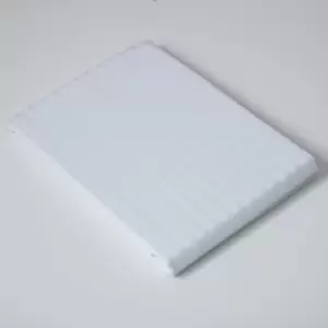 Image of Belledorm 540 Thread Count Satin Stripe Flat Sheet (Double) (White)