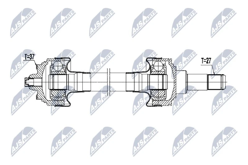Image of NTY NPW-BM-226 Drive shaft Rear Axle Left Drive Shaft (13)