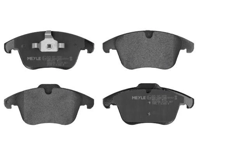 Image of MEYLE 025 241 2319 Brake pad set Front Axle, not prepared for wear warning indicator, Original Quality, with anti-squeak plate Brake Pad Set,disc bra