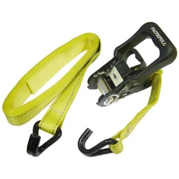 image of Faithfull FAITDRAT51JH Ratchet Tie-Downs J-Hook 5m x 32mm - 2 Piece