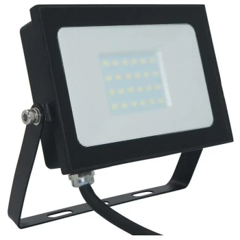 image of Floodlight 20W Atlas-Mini IP65 (100W Equivalent) 4000K Cool White Black 1500lm Floodlights Security External Outdoor Weatherproof Light - Phoebe Led