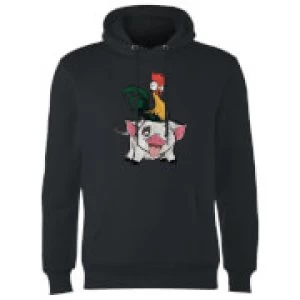 image of Moana Hei Hei and Pua Hoodie - Black