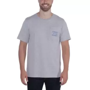 Image of Carhartt Mens Pocket Heavyweight Graphic Crew Neck T Shirt M - Chest 38-40' (97-102cm)