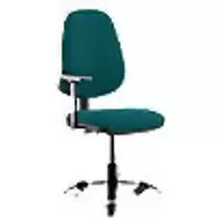 Image of Dynamic Permanent Contact Backrest Task Operator Chair Height Adjustable Arms Eclipse II Maringa Teal Seat High Back