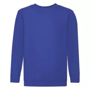 Image of Fruit Of The Loom Childrens Unisex Set In Sleeve Sweatshirt (3-4) (Royal)