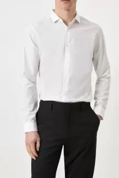 Image of Mens White Skinny Fit Shirt