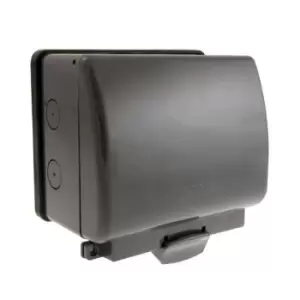 Image of Click Scolmore Aquip Weatherproof Twin 2 Gang Enclosure (Unfurnished) IP66 - OA502AG