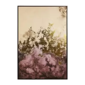 Image of Astratto Cream and Mauve Framed Wall Art