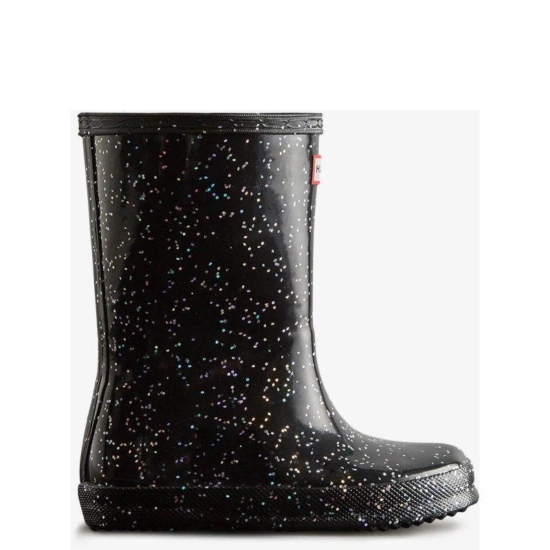 Image of Hunter Girls First Giant Glitter Wellingtons UK Size 1 (EU 33) Black HUN131-BLACK-1