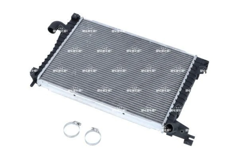 Image of NRF 507527 Engine radiator EASY FIT Brazed cooling fins, Aluminium, with mounting parts Aluminium Radiator,engine cooling (470)