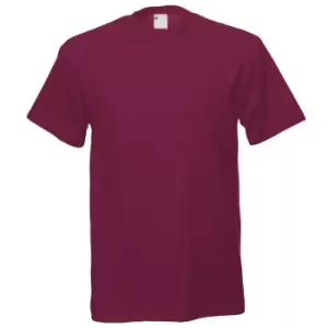 Image of Mens Short Sleeve Casual T-Shirt (Large) (Oxblood)