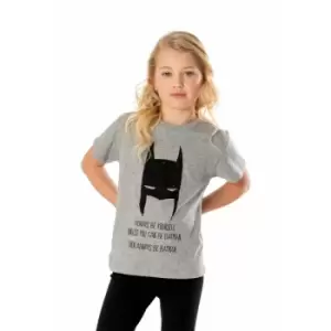 Image of Batman Kids Grey Marl Mask T-Shirt Ex Large