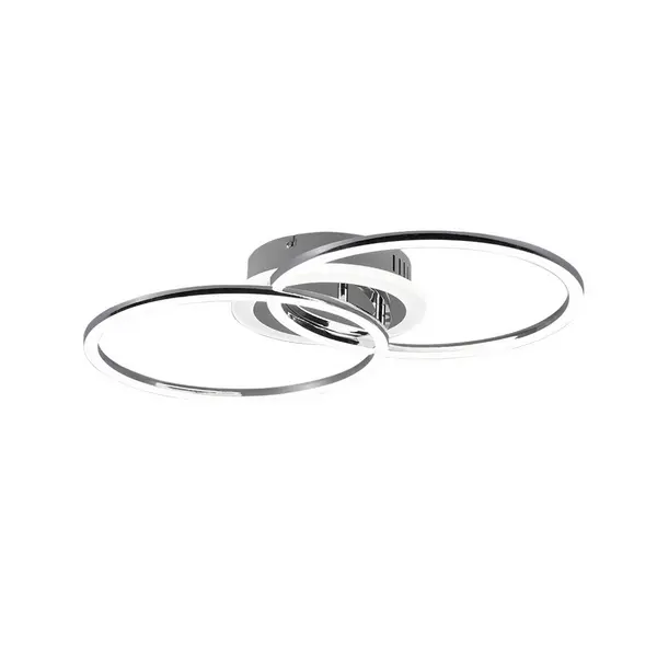 Image of Venida Modern 50cm LED Round Semi Flush Light Chrome 4000K