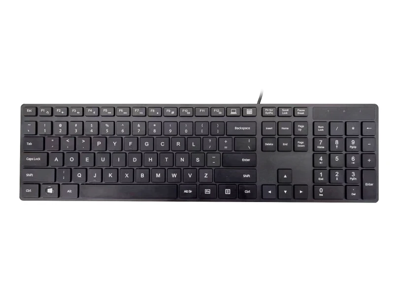 Image of Accuratus 301 - DVORAK Layout - USB Full Size; Super Slim Multimedia K
