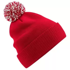 Image of Beechfield Snowstar Two Tone Recycled Beanie (One Size) (Graphite Grey/Light Grey)