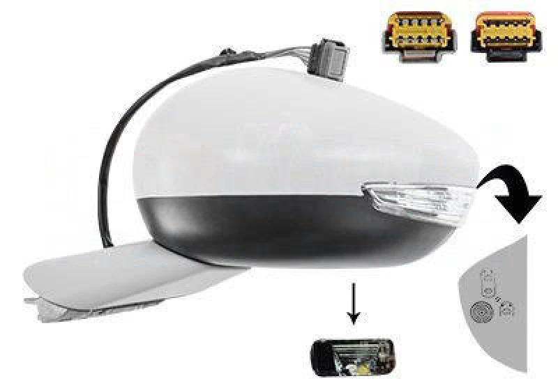 Image of VAN WEZEL 4082825 Wing mirror * HAGUS * Left, Heatable, primed Outside Mirror (50)