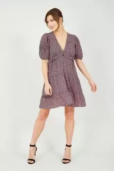Image of Pink Leopard Print Swing Dress