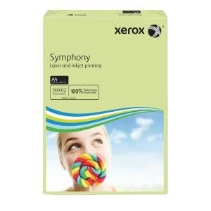 Image of Xerox Symphony Pastel Tints Green Ream A4 Paper 80gsm 003R93965 Pack