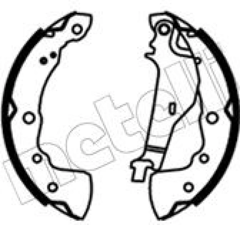 Image of METELLI Brake Shoe Set METELLI 53-0723
