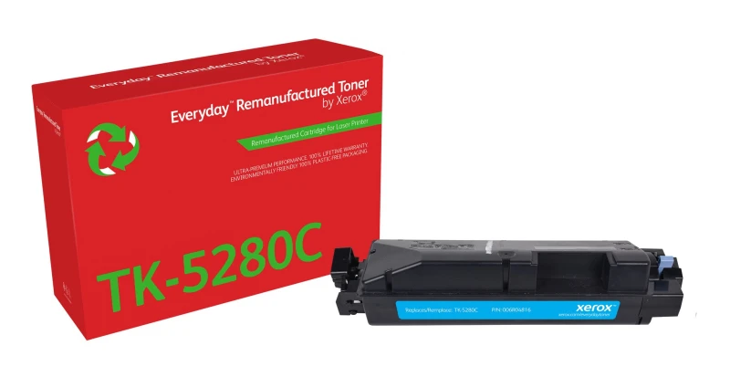 Image of Xerox Everyday Cyan Remanufactured Toner by Xerox compatible with Kyocera TK-5280C, Standard capacity 006R04816