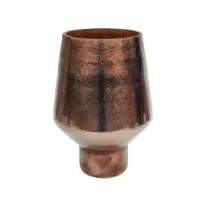 Image of Ivyline Opulent Tall Curved Metallic Bronze Vase H26cm W20cm