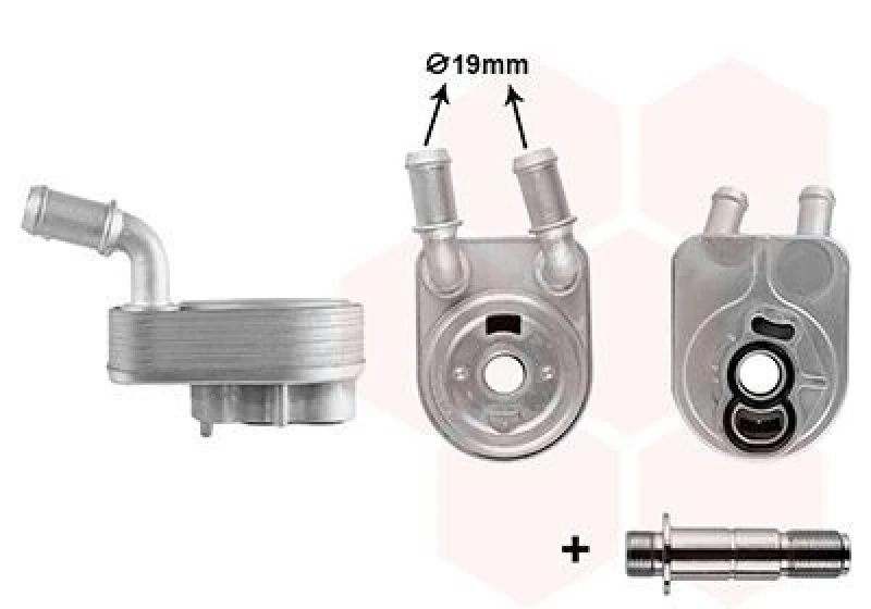 Image of VAN WEZEL Engine oil cooler VAN WEZEL 18013722