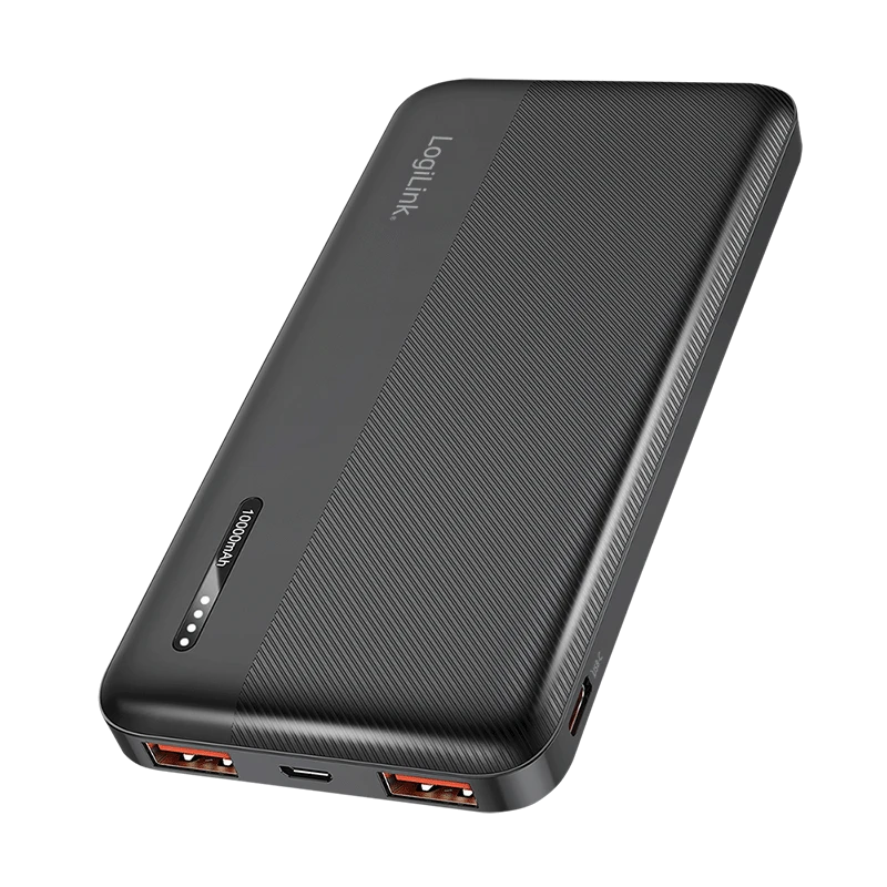 Image of LogiLink Mobile Power Bank. LiPo. 10.000 mAh. PD 20W & QC 3.0. bla