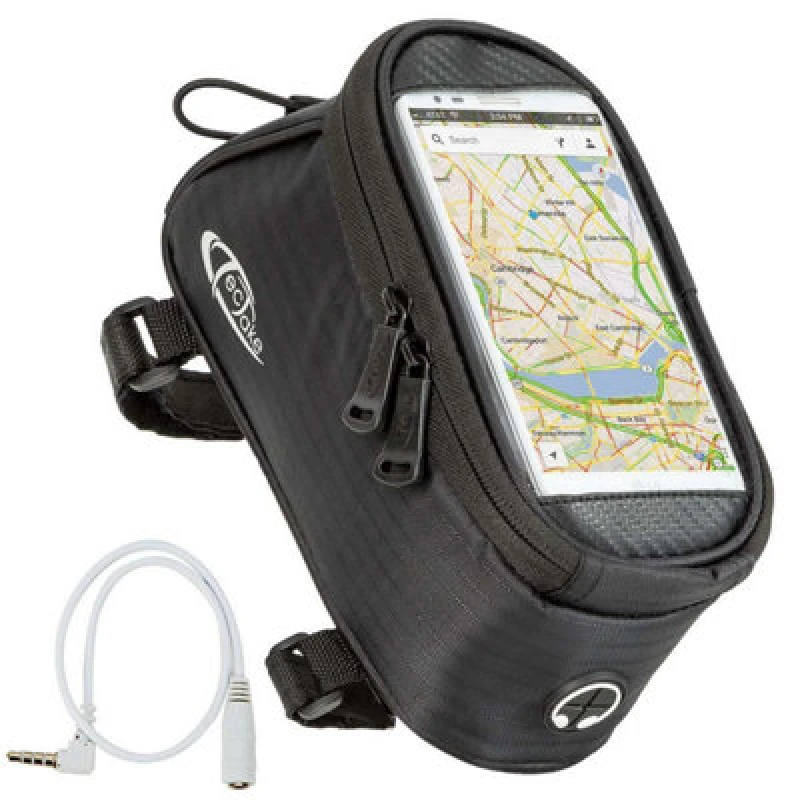 Image of Tectake Phone Holder For Bike 20 X 9.5 X 10 Cm - Black