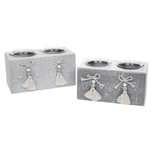 Image of Provence Cool Grey Double Tealight (One Supplied)