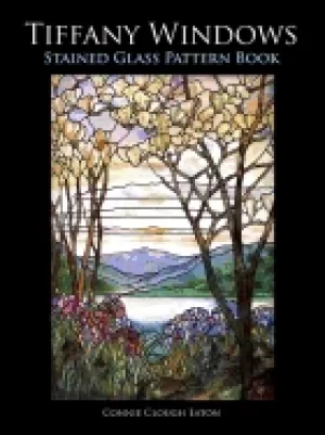 Image of tiffany windows stained glass pattern book eaton connie clough
