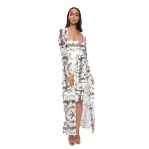 Image of I Saw It First Shell Print Kimono - White