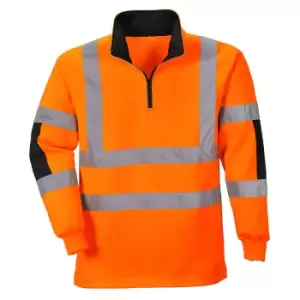 Image of Portwest Xenon Half Zip Hi Vis Pullover Orange 3XL