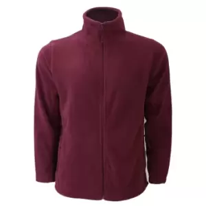 image of Russell Mens Full Zip Outdoor Fleece Jacket (3XL) (Burgundy)