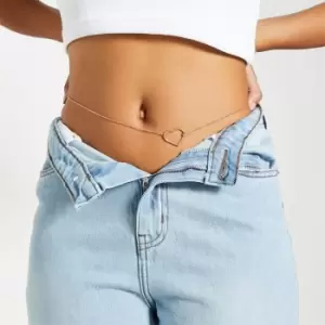 Image of I Saw It First Dainty Heart Belly Chain - Gold